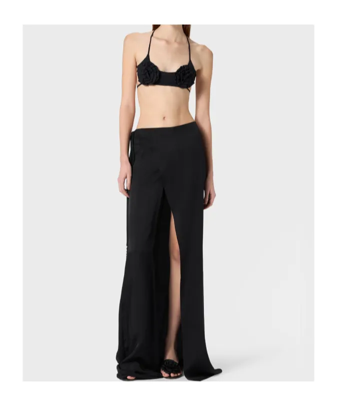 High Waist Wrap-Detail Trousers