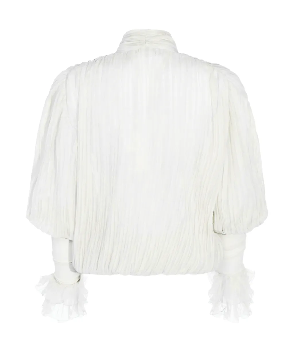 Pleated Blouse In Silk Chiffon