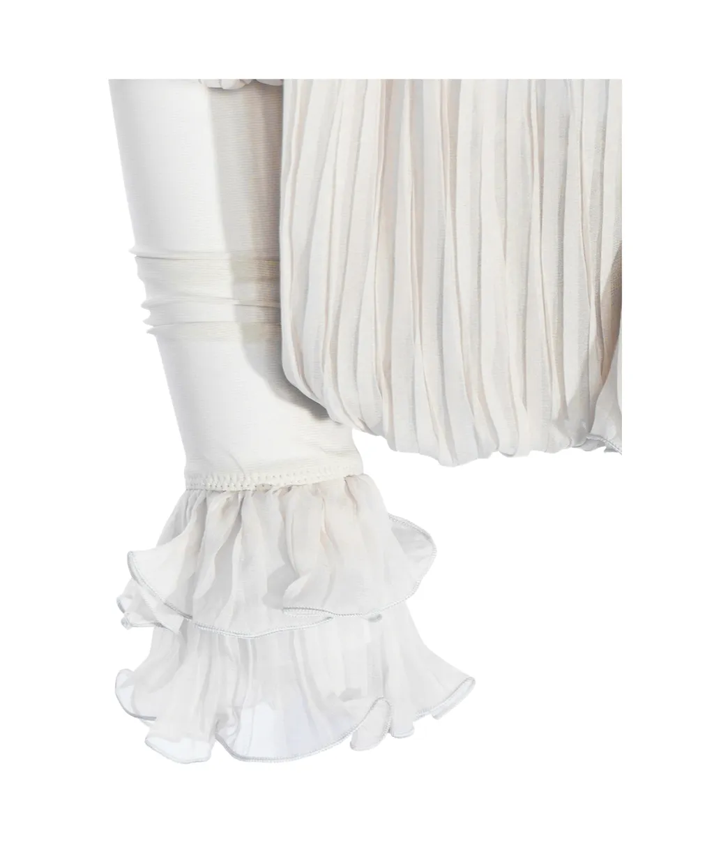 Pleated Blouse In Silk Chiffon