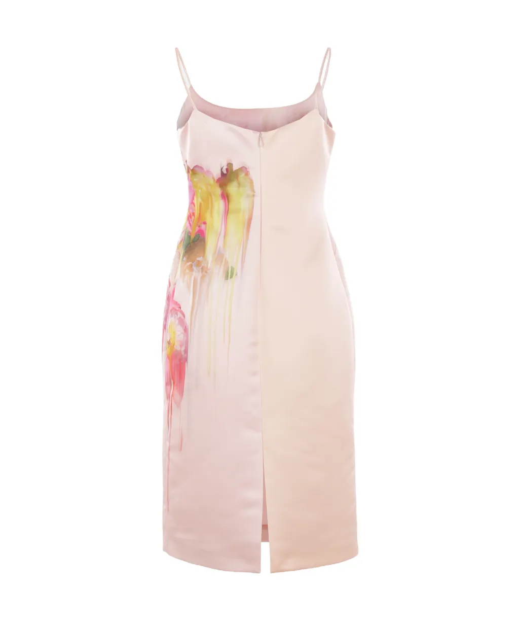 Floral Printed Sleeveless Midi Dress