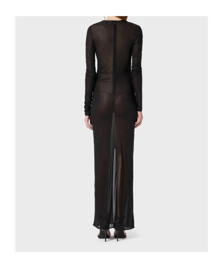 Embroidery Jersey Long Dress