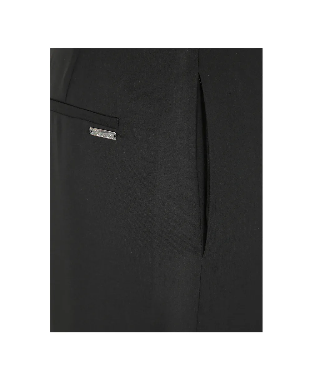 Semi-Sheer Straight-Leg Trousers