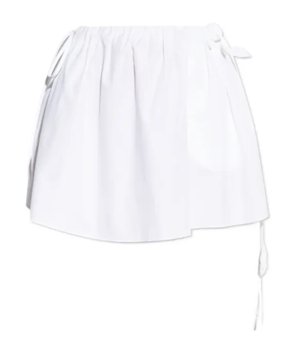 Floral-Appliqué Mini Skirt