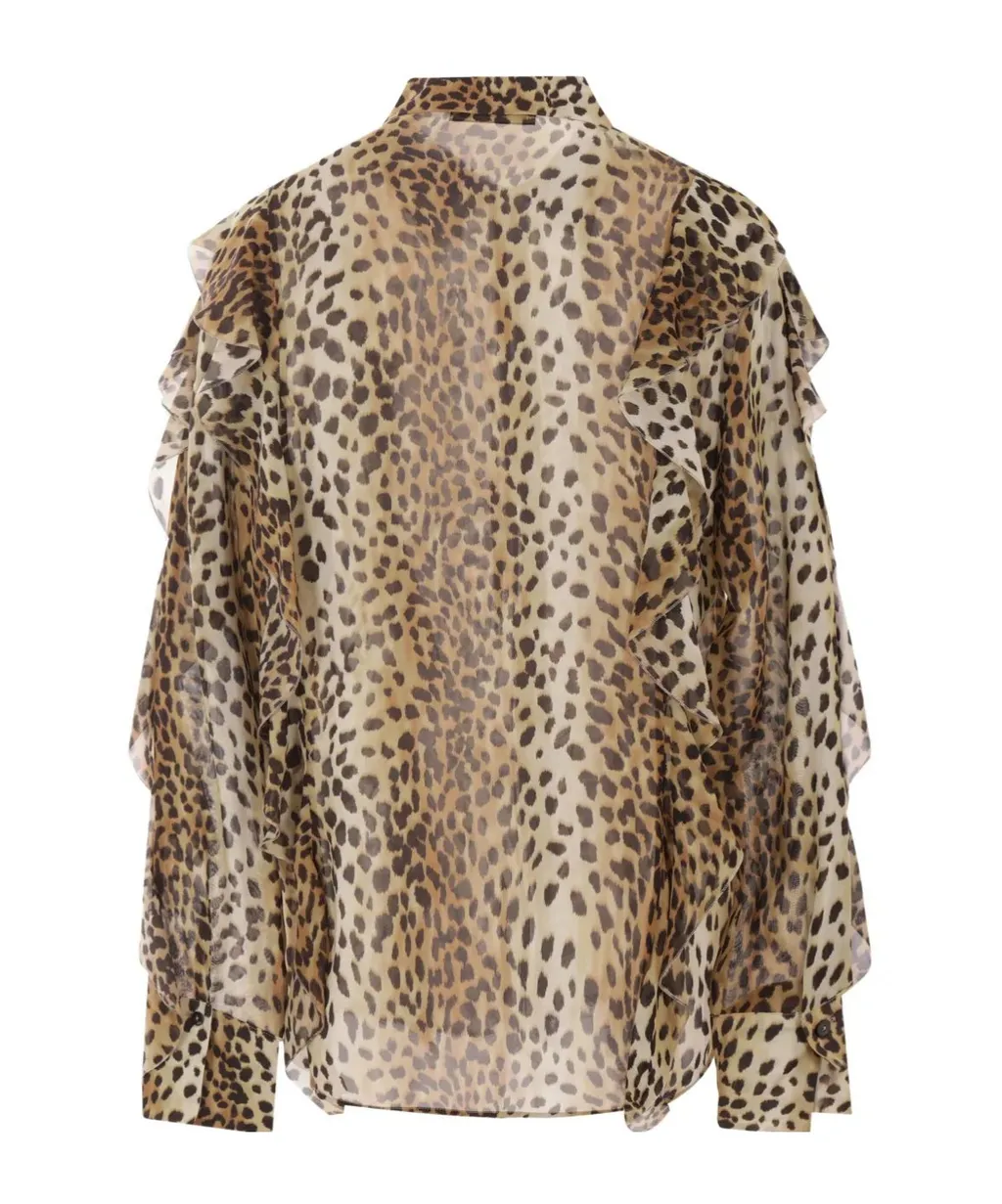Ruffled Chiffon Statement Top