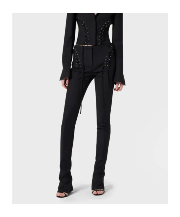 Lace-Up Detail Trousers