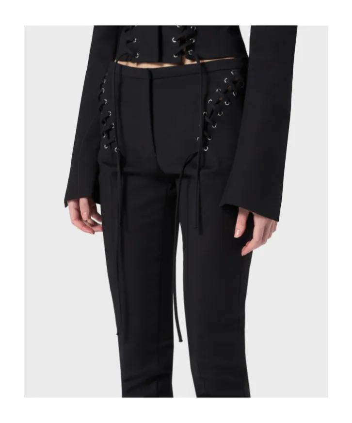Lace-Up Detail Trousers