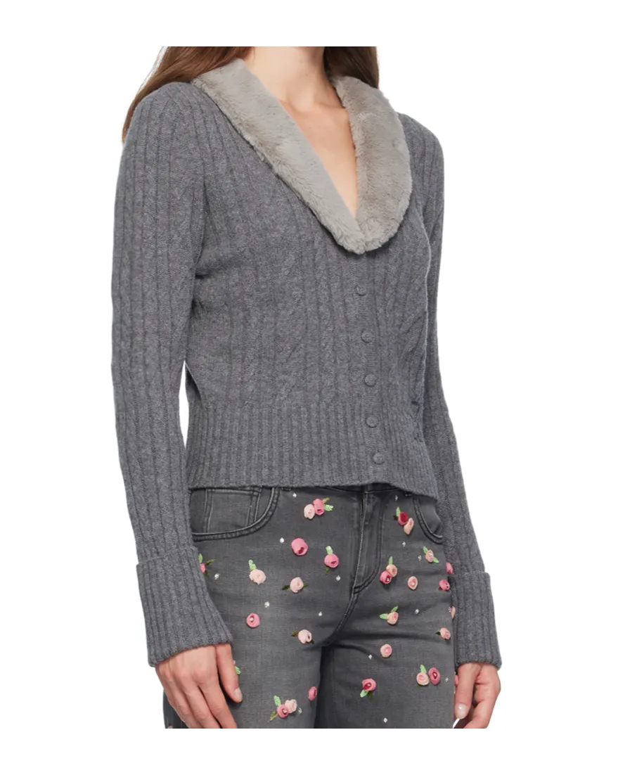 Long-Sleeved Knitted Cardigan