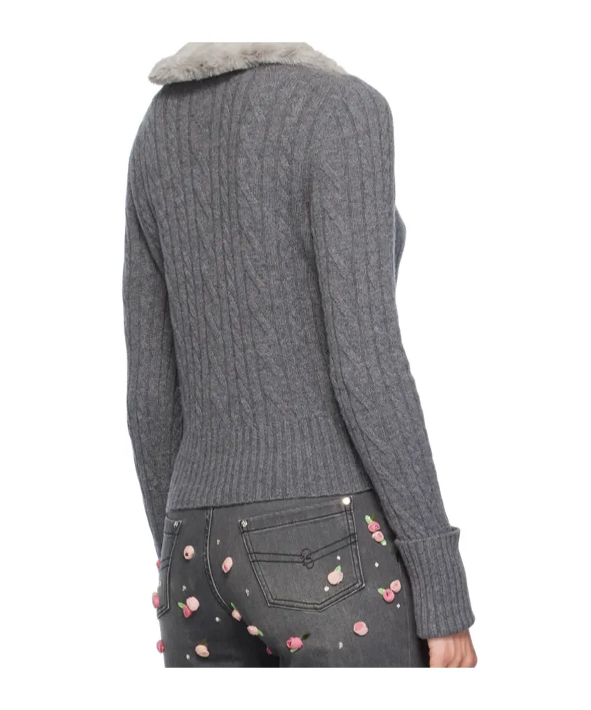 Long-Sleeved Knitted Cardigan
