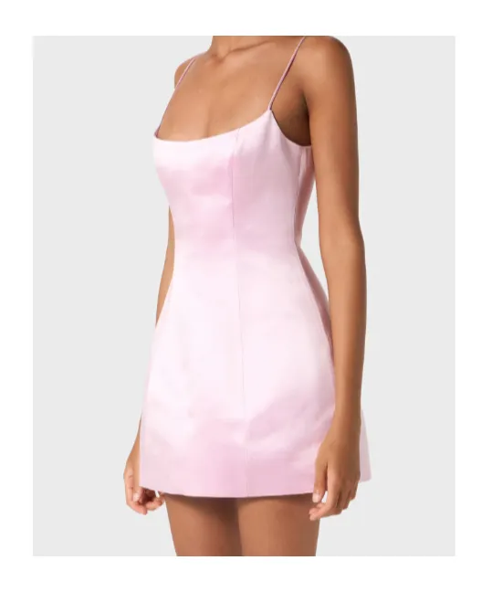 Spaghetti Strap Satin Mini Dress