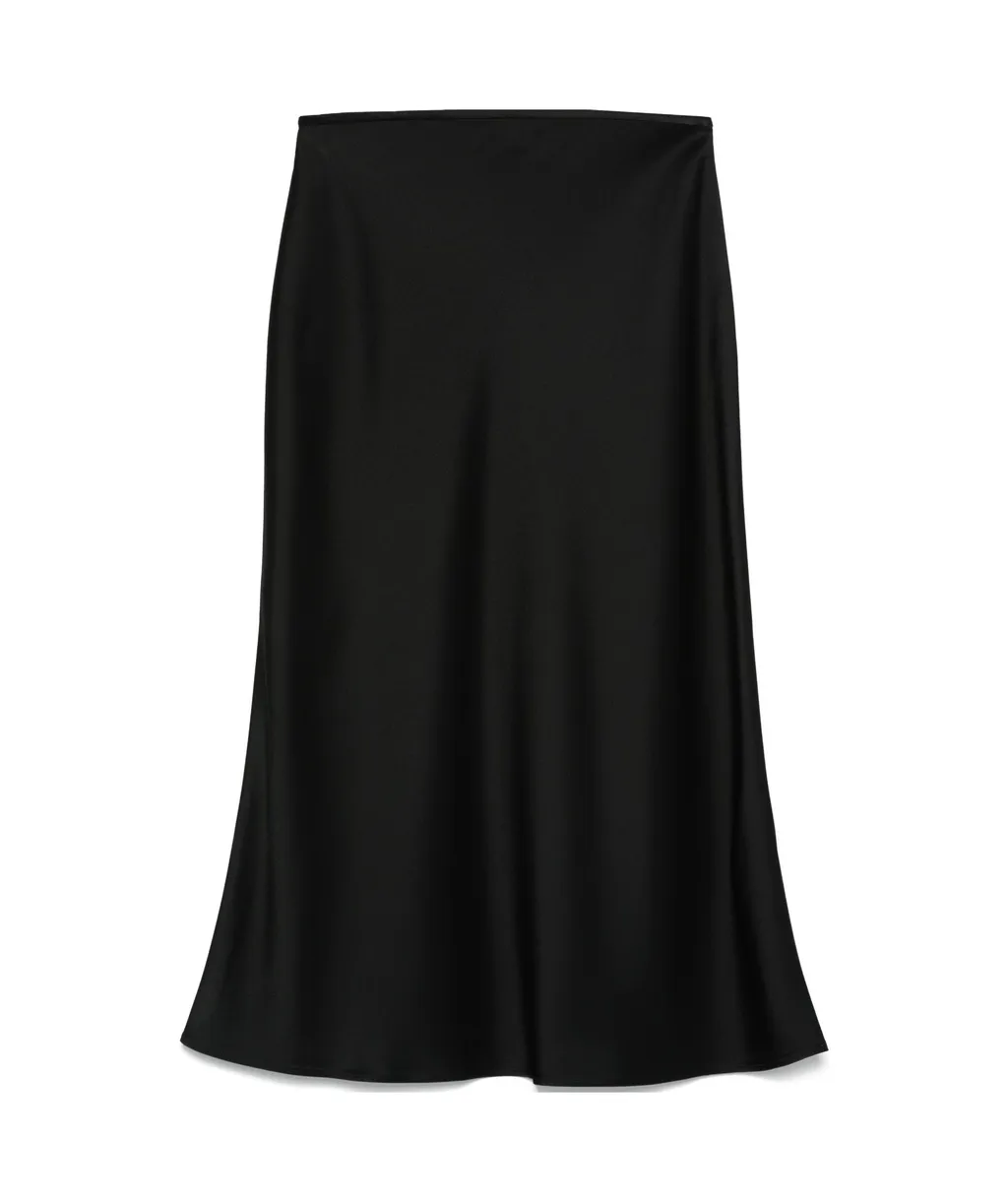 Satin Midi Skirt