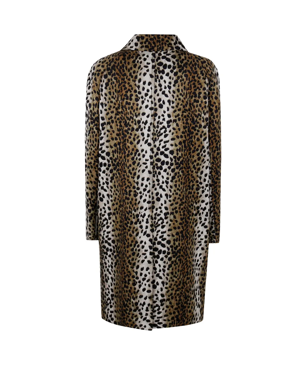 Patterned Button-Up Coat