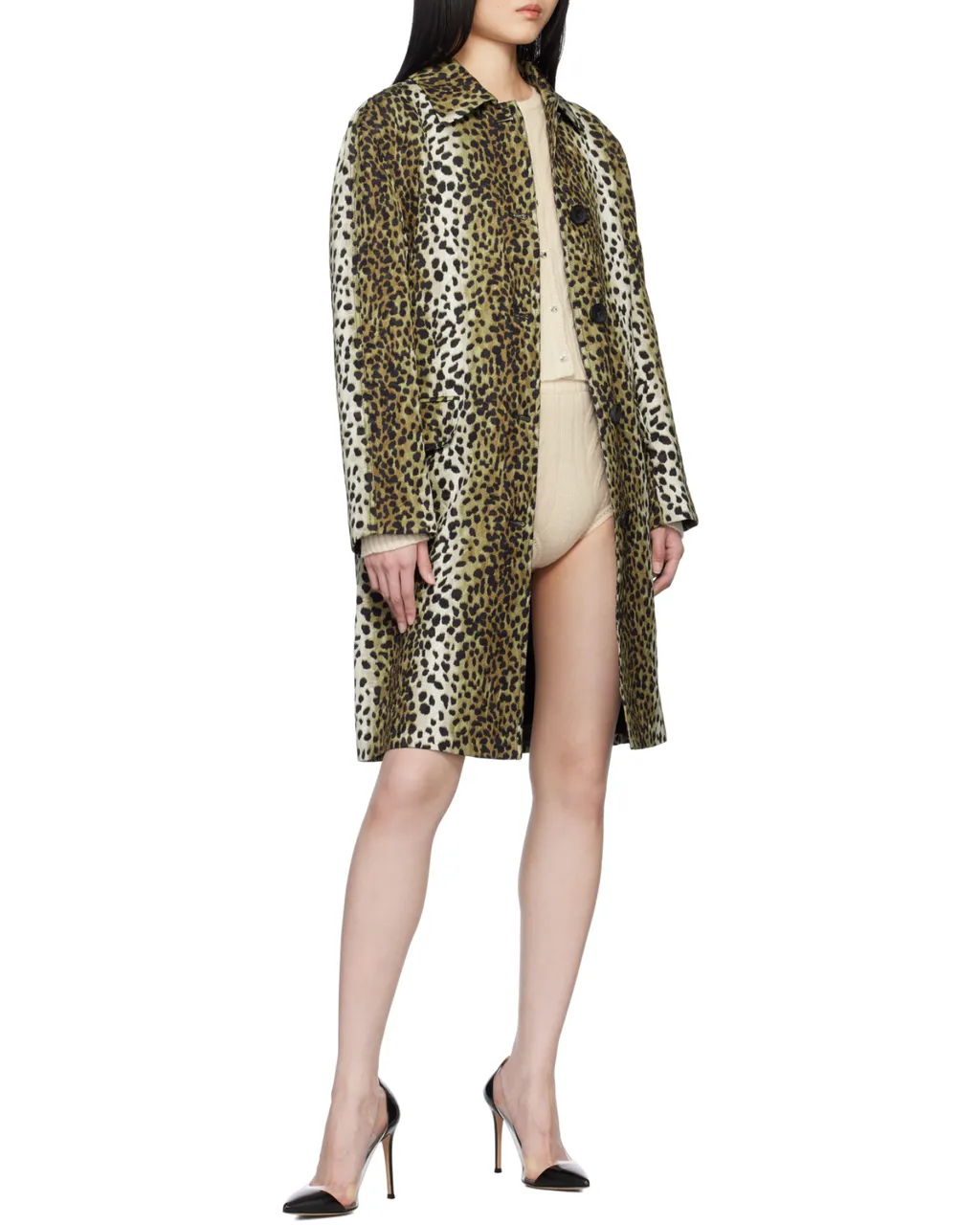 Patterned Button-Up Coat