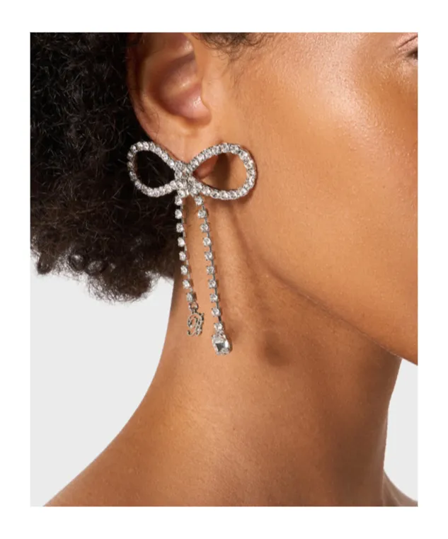 Embellished Bow Earrings