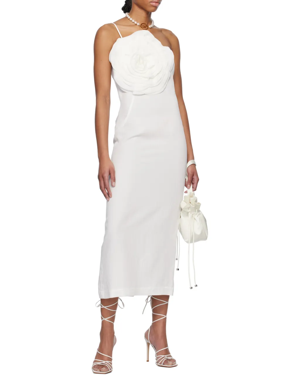 Single-Shoulder Midi Dress