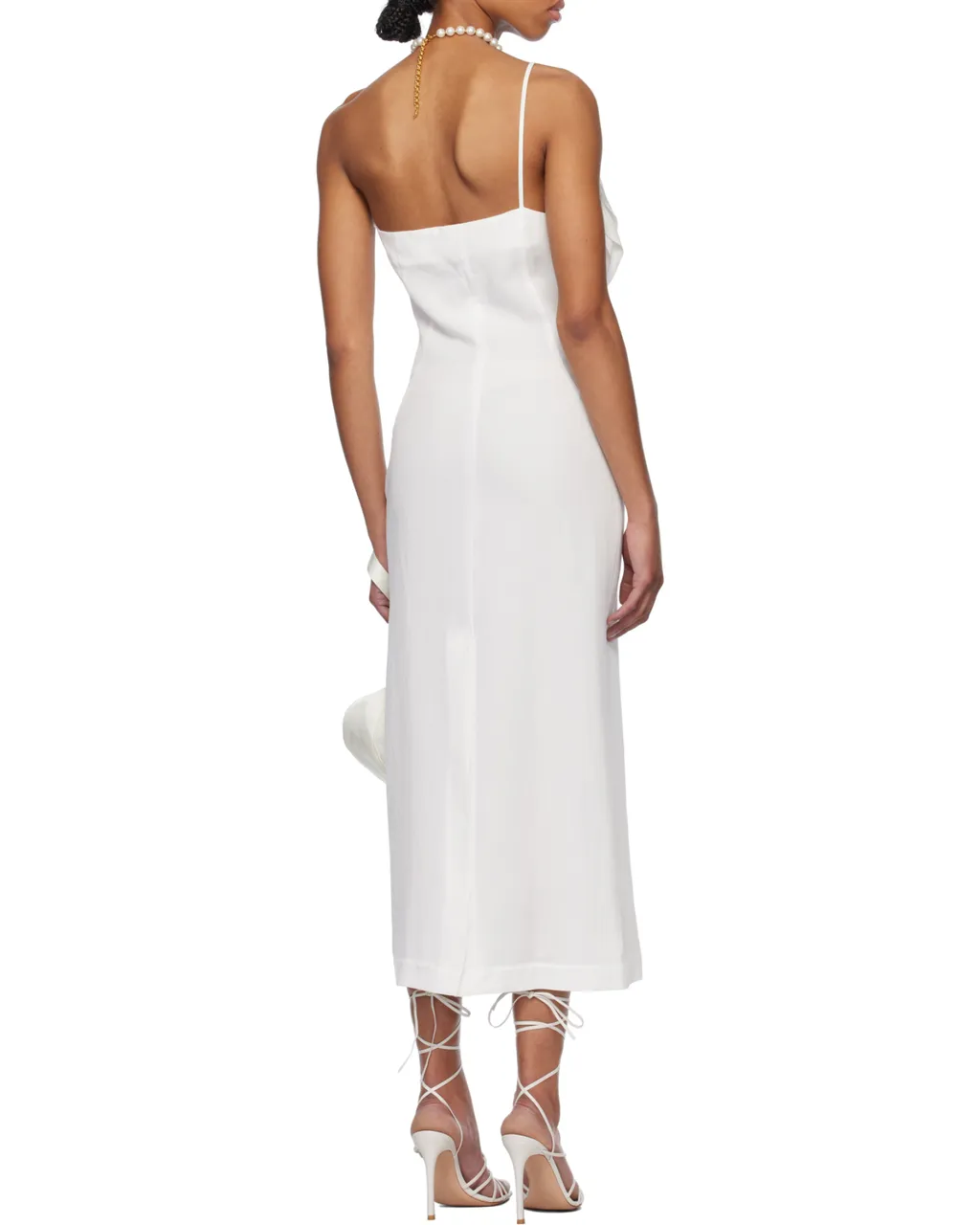 Single-Shoulder Midi Dress