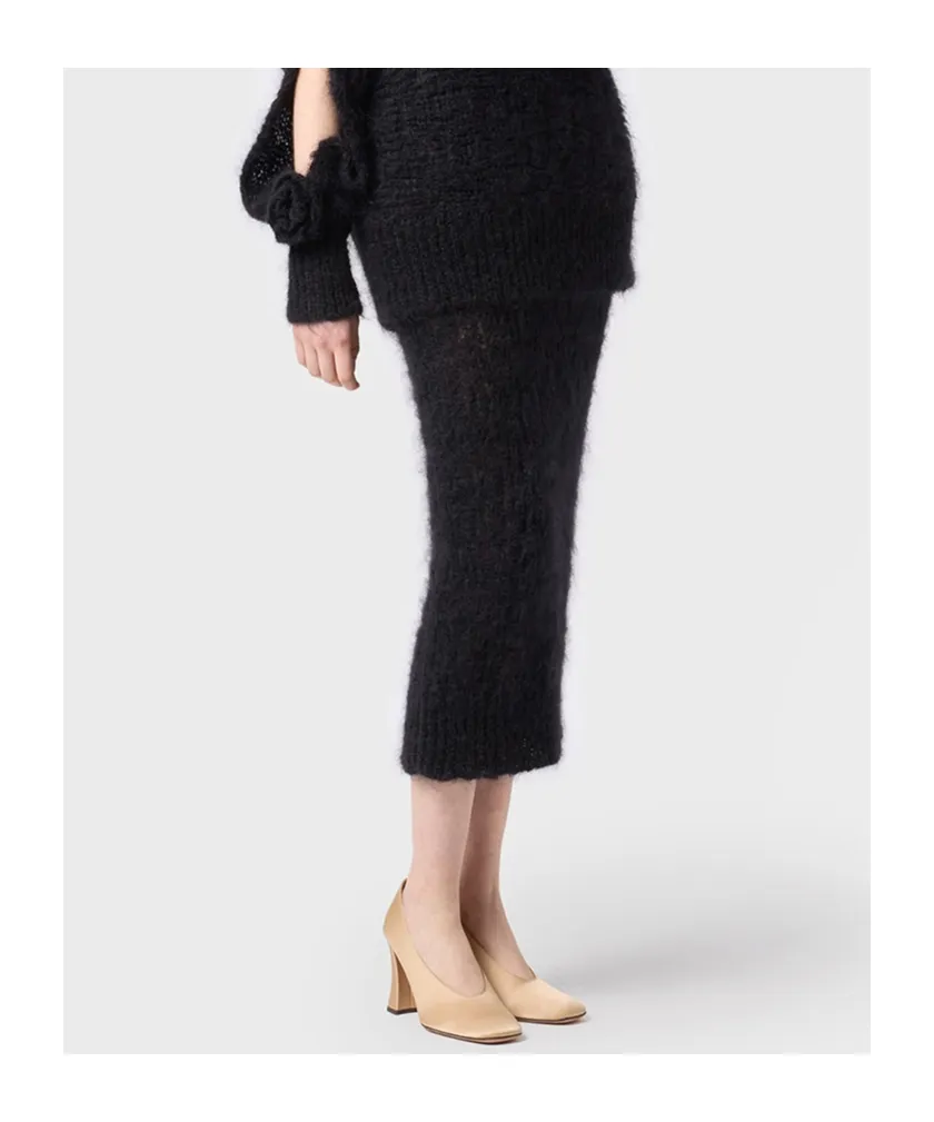 Brushed Knitted Maxi Skirt