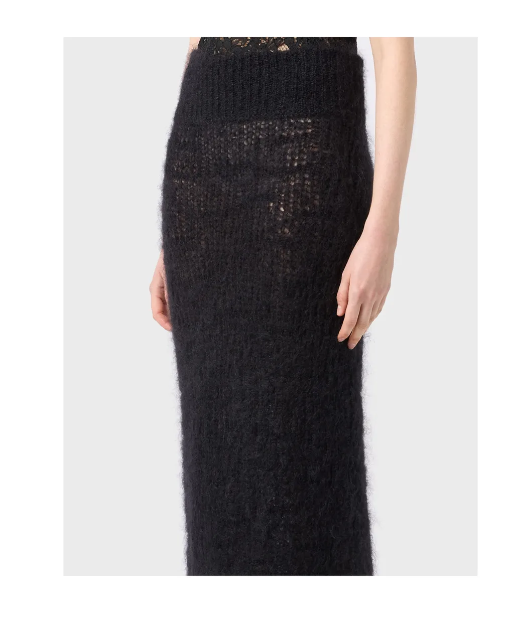 Brushed Knitted Maxi Skirt