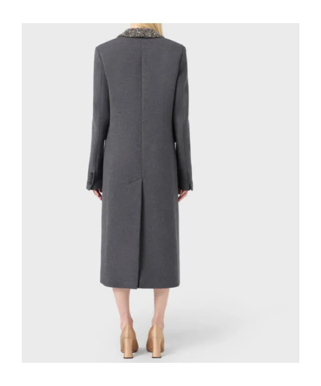 Embellished Double-Breasted Coat