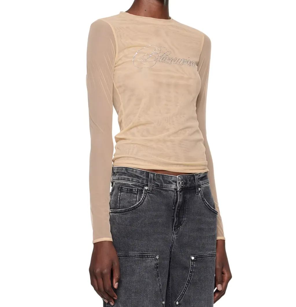 Long-Sleeved Elastic T-Shirt
