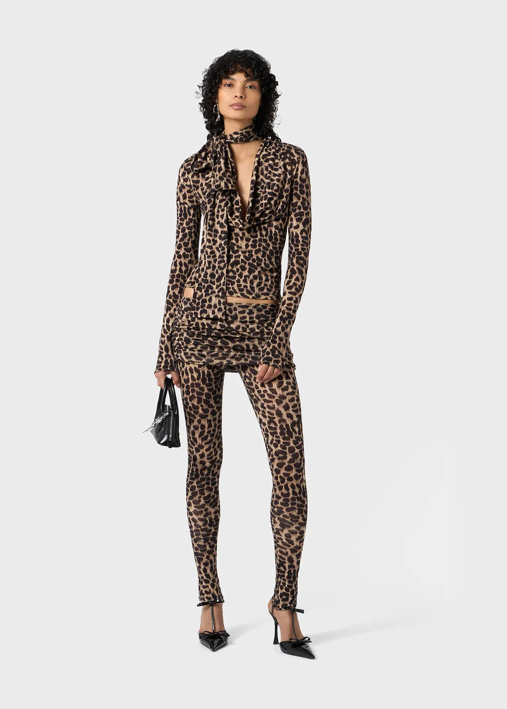 Leopard-Print Wool Leggings