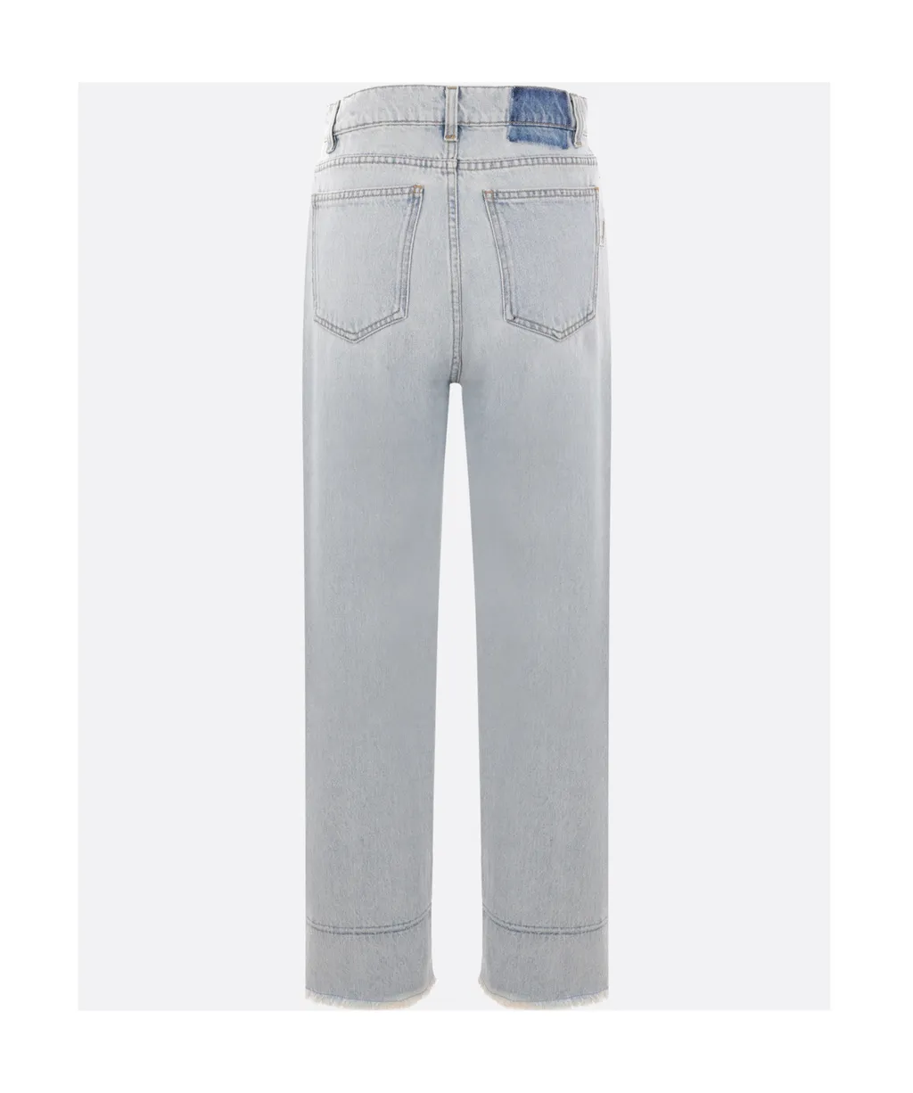 Logo Patch Straight-Leg Jeans