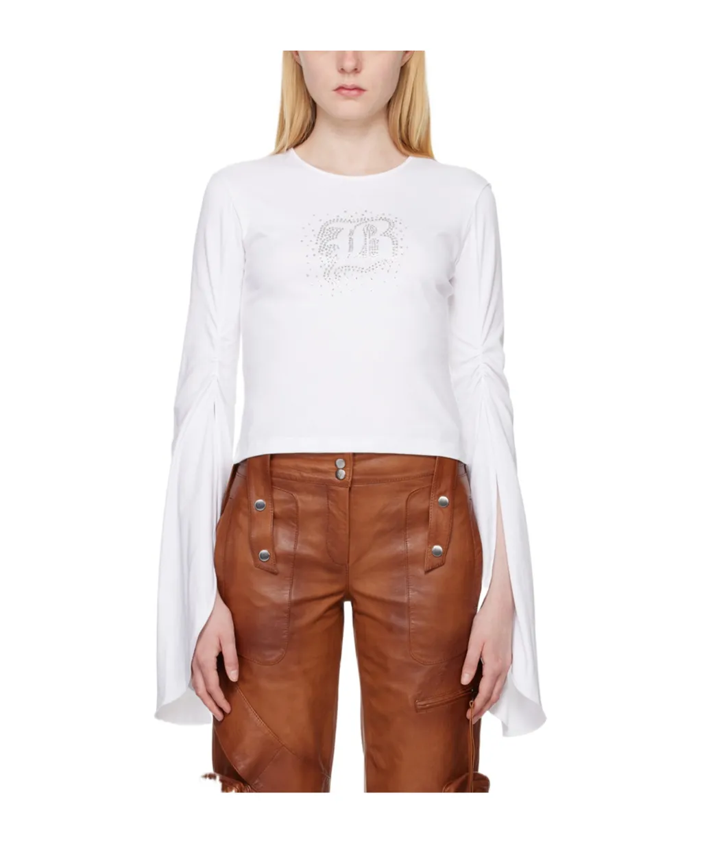 Round Collar And Long-Sleeved T-Shirt