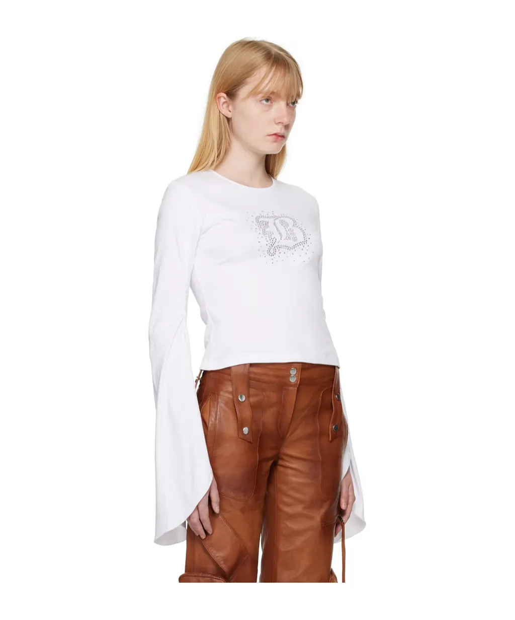 Round Collar And Long-Sleeved T-Shirt