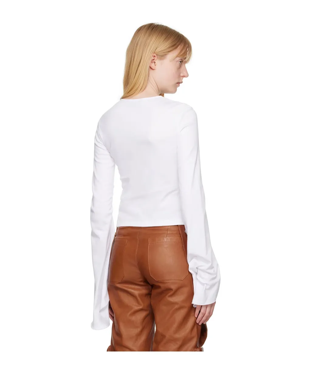 Round Collar And Long-Sleeved T-Shirt