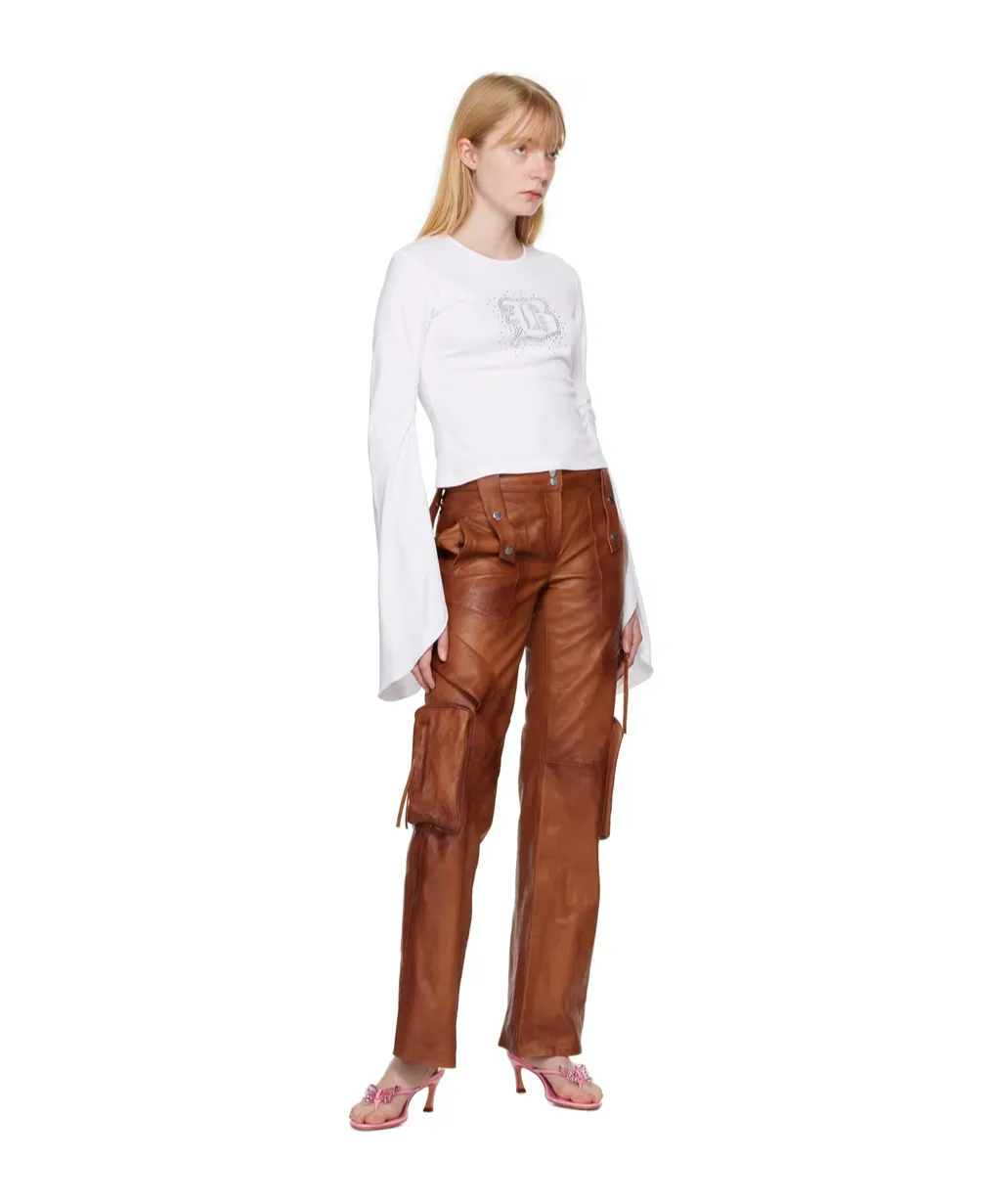 Round Collar And Long-Sleeved T-Shirt