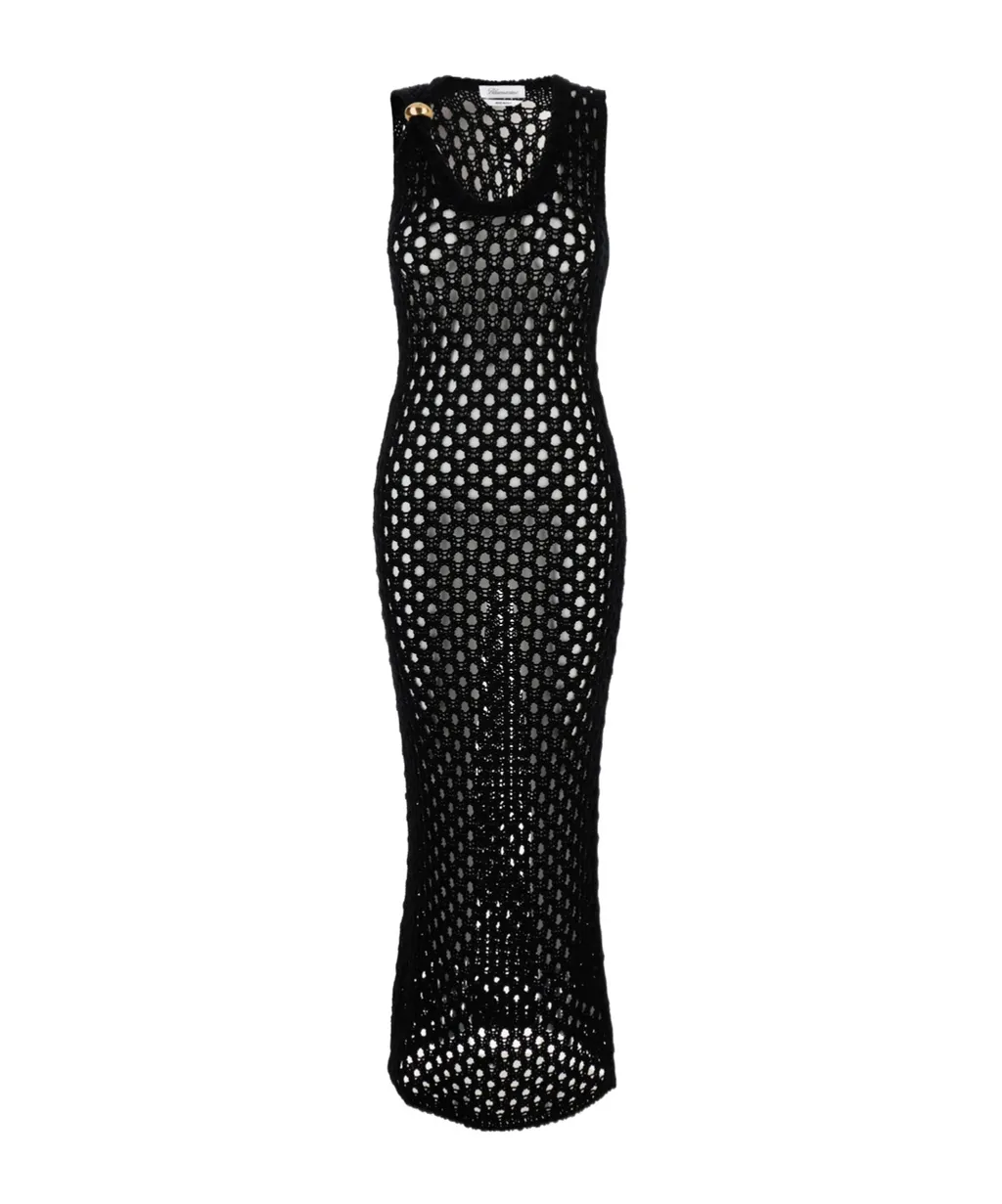 Open Knitwork Long Dress