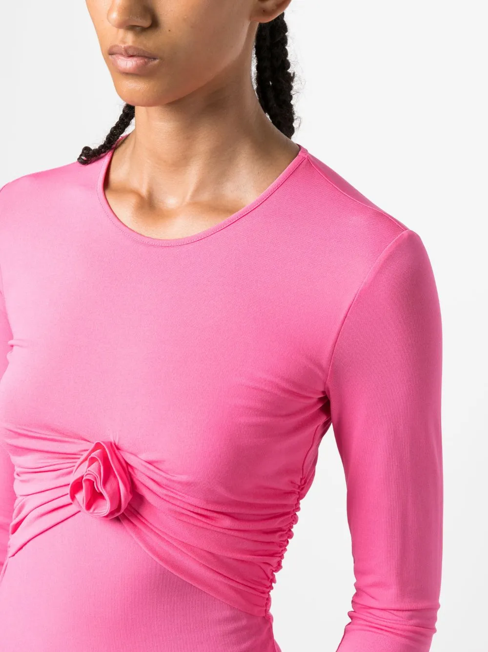 Pleated Long-Sleeved T-Shirt