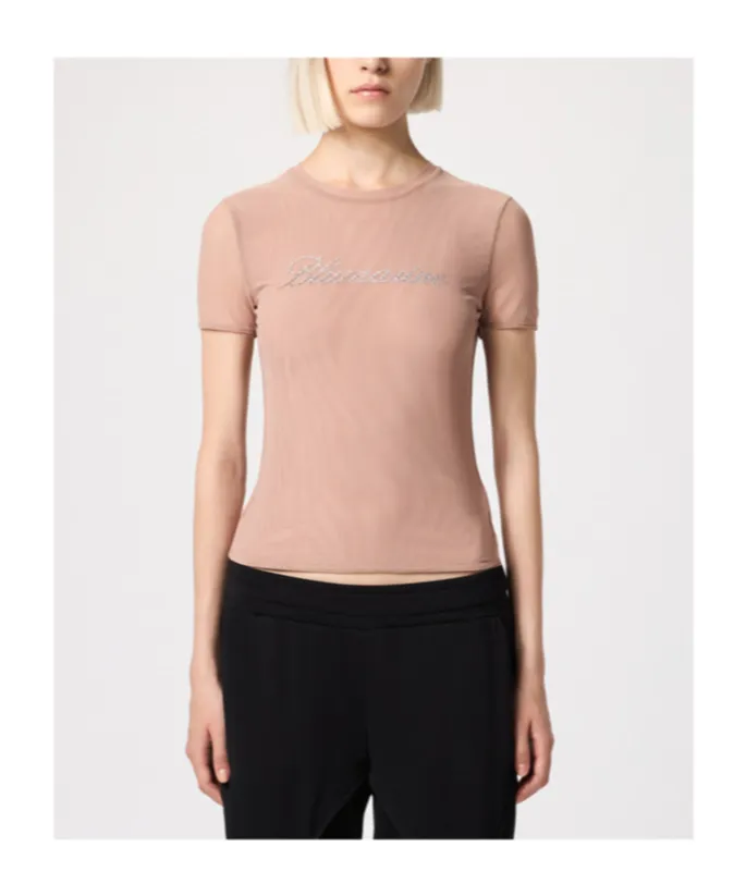 Tulle Round Neck T-Shirt