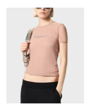 Tulle Round Neck T-Shirt