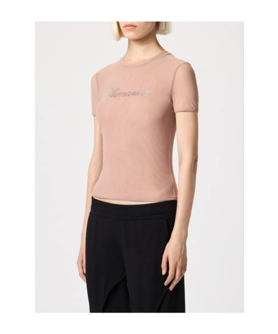 Tulle Round Neck T-Shirt