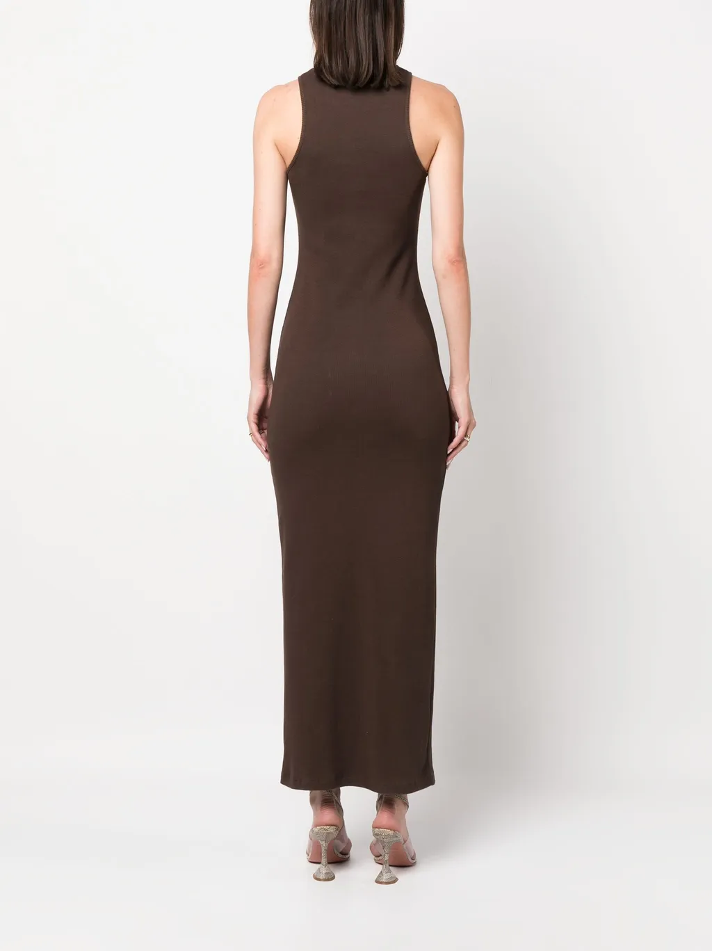 Rhinestone-Logo Midi Dress