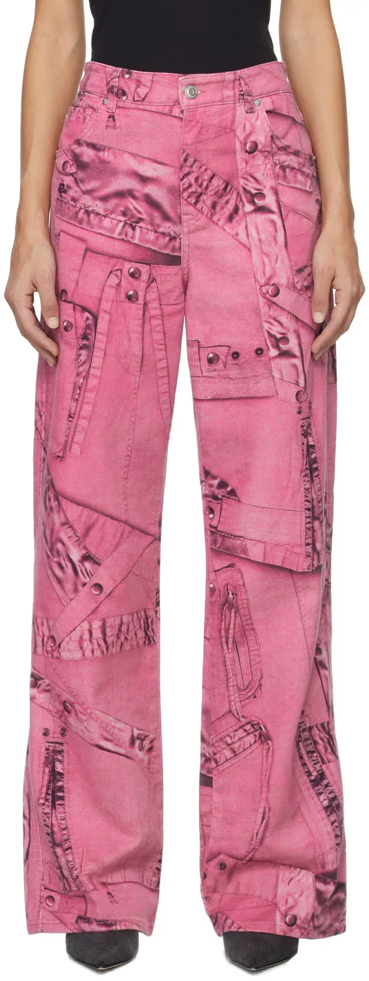 Cargo-Patch Print Puddle Trousers