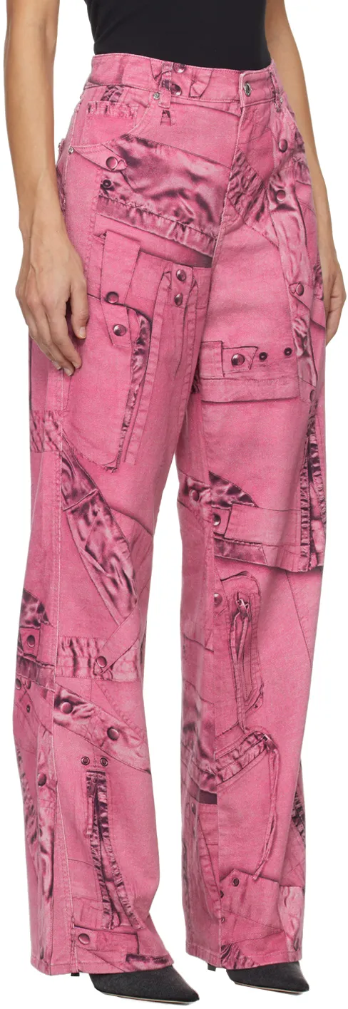 Cargo-Patch Print Puddle Trousers