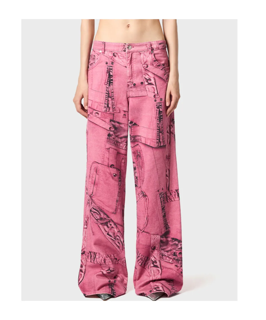 Cargo-Patch Print Puddle Trousers