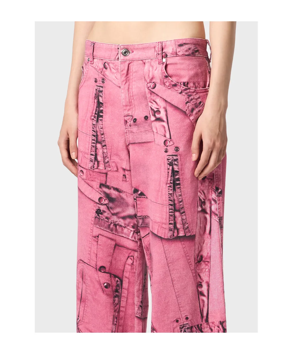 Cargo-Patch Print Puddle Trousers