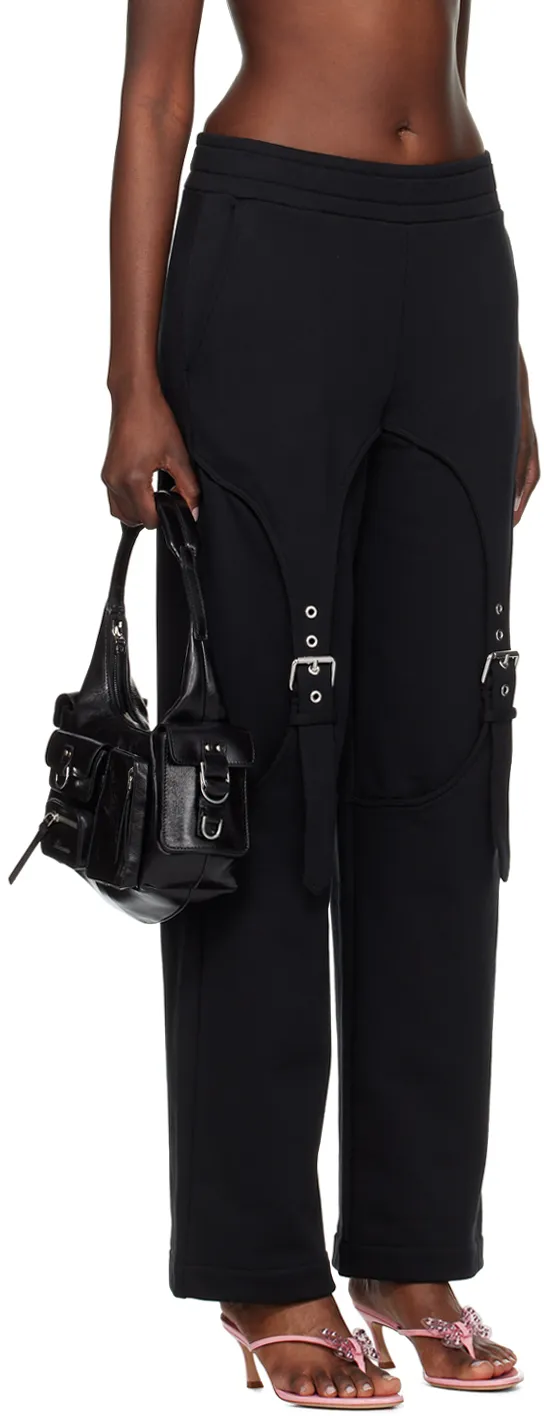 Buckle-Detail Flared Trousers