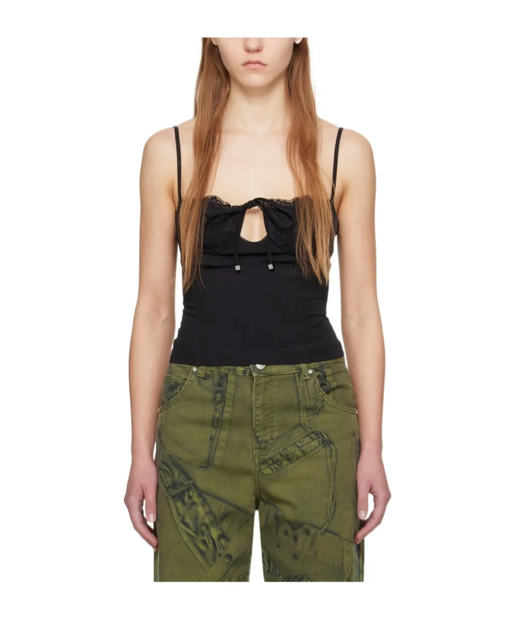Lace Detailed Spaghetti Strap Tank Top