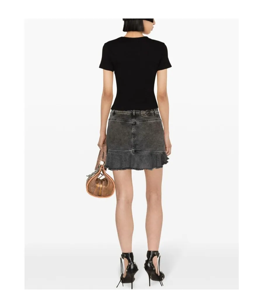 Rhinestoned Ribbed T-Shirt
