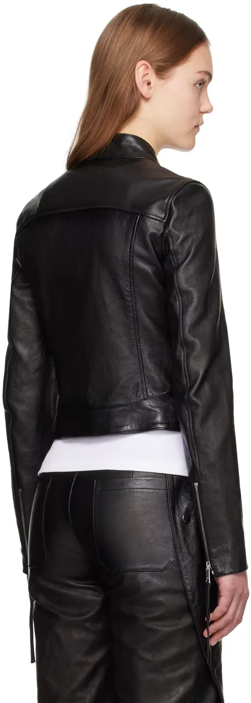 Harness-Detail Leather Jacket
