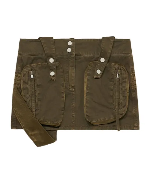 Medium Waist Miniskirt With Pockets