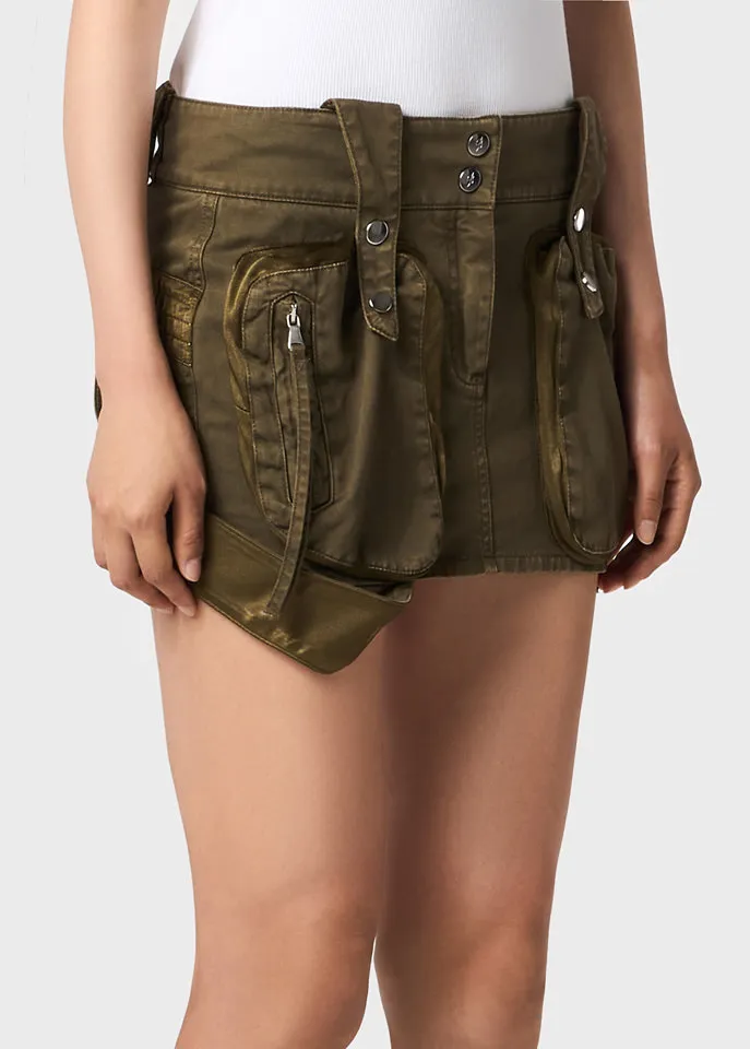 Medium Waist Miniskirt With Pockets
