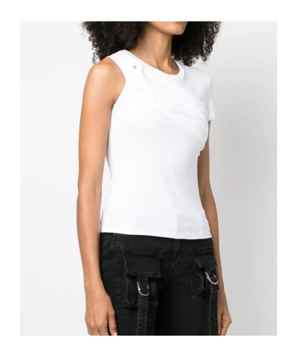 Twist-Detailed Crewneck T-Shirt