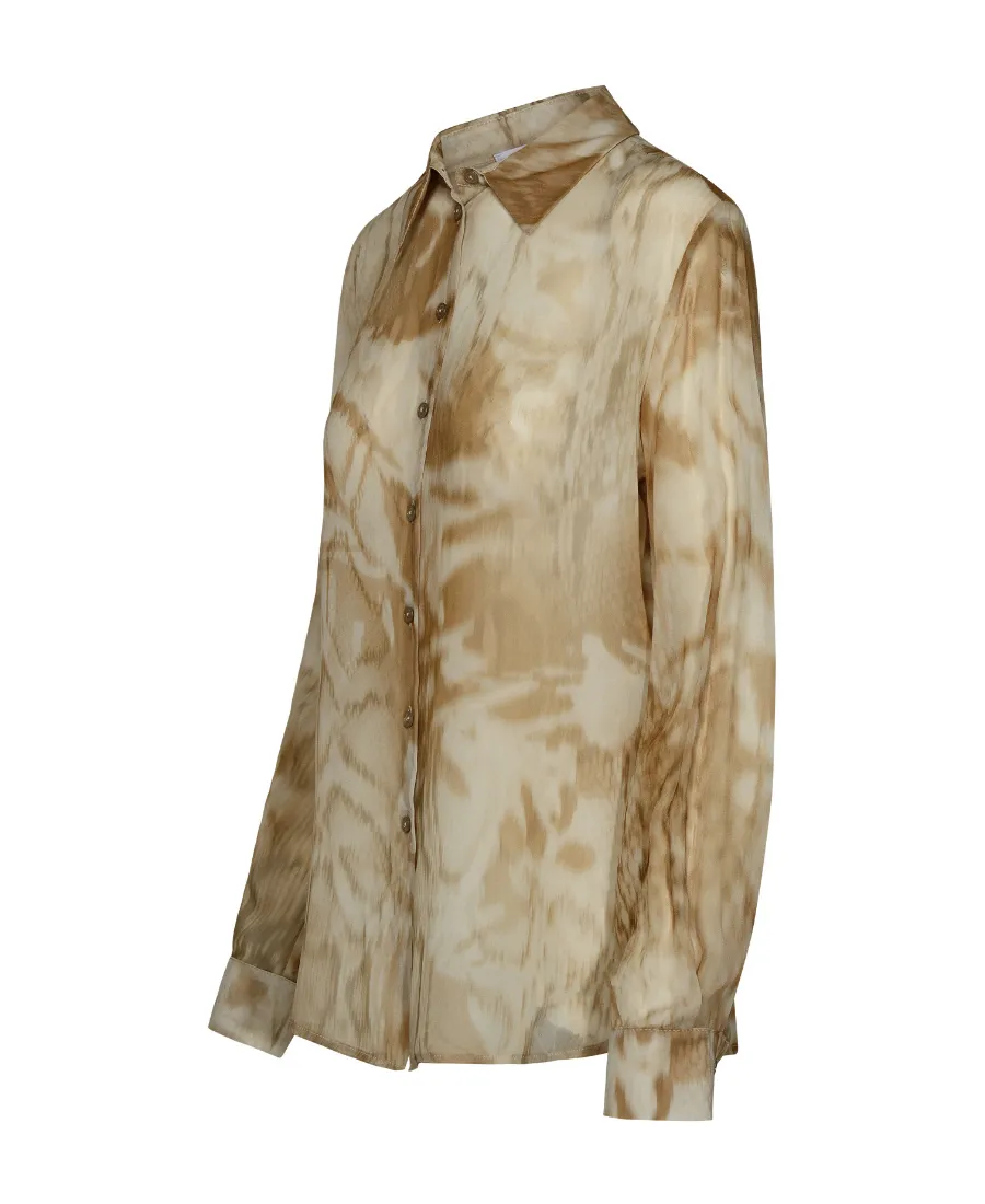 Long-Sleeved Lapel Shirt