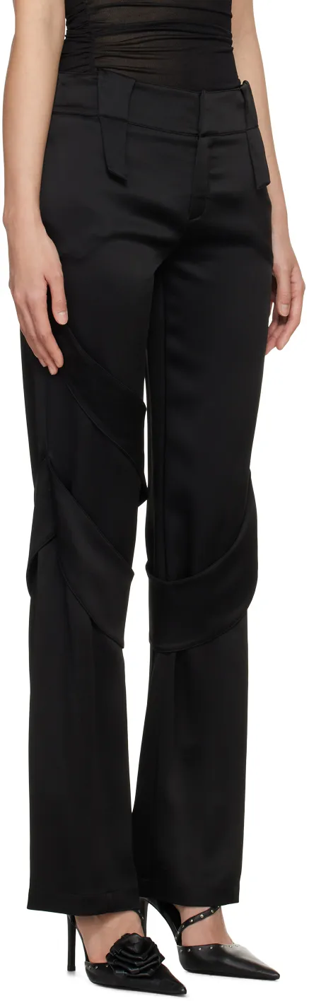 Satin Straight-Leg Trousers