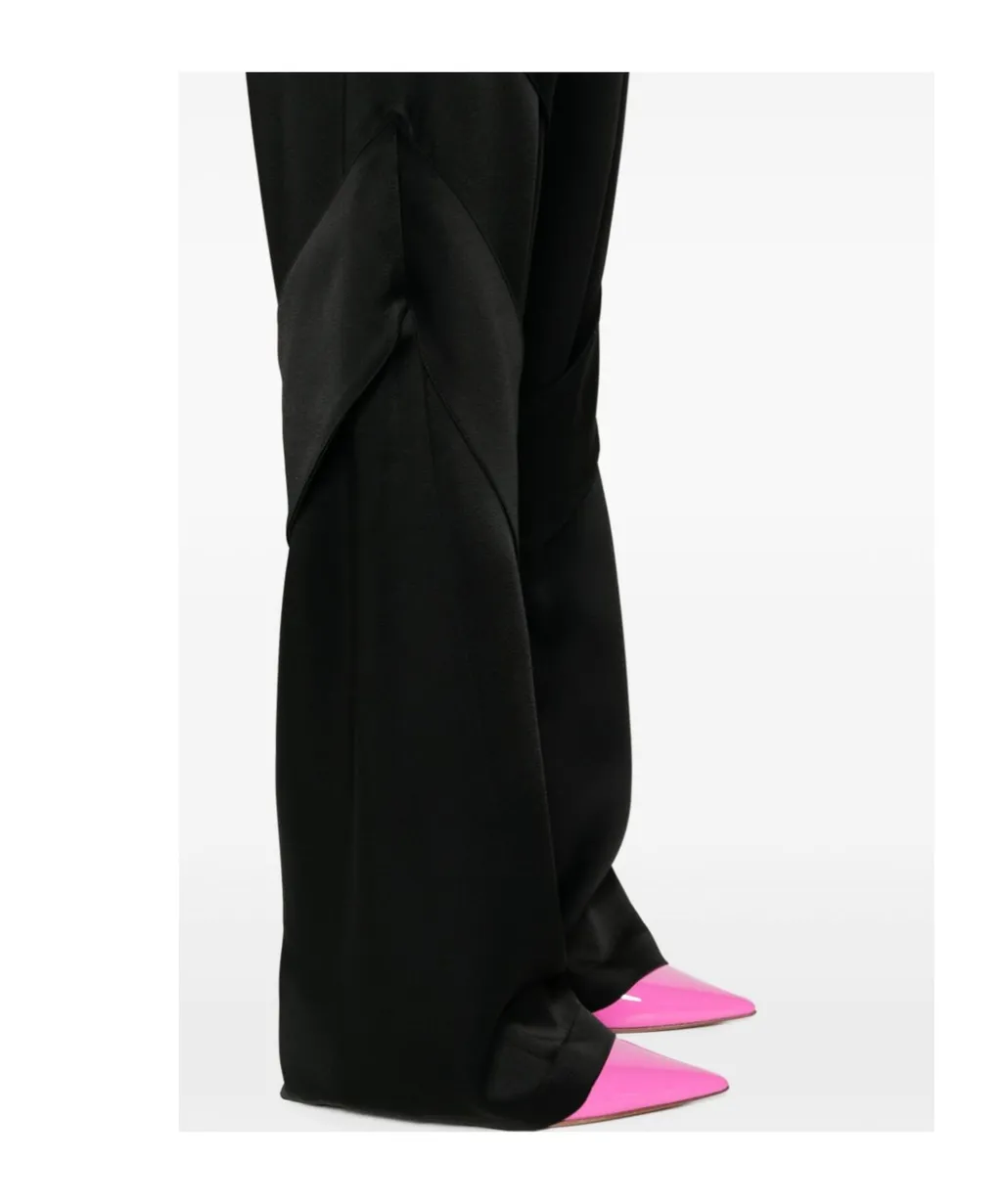 Satin Straight-Leg Trousers