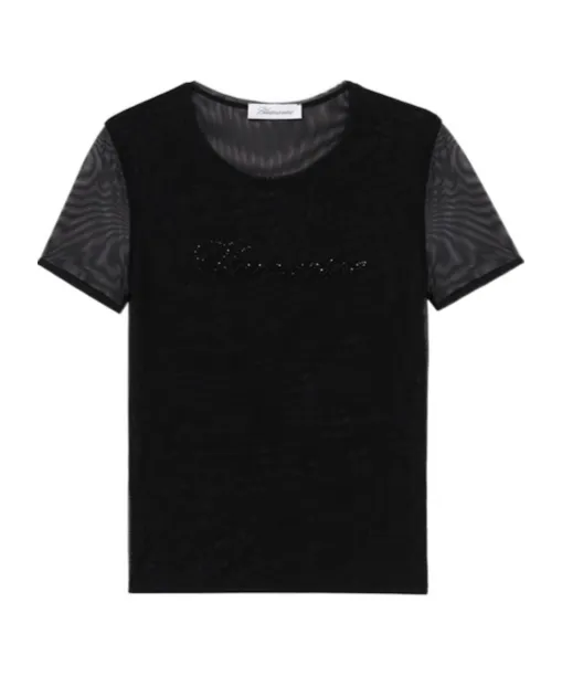 Logo-Embellished Mesh T-Shirt